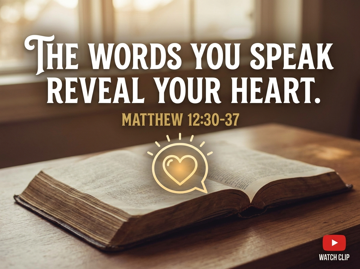 Bible opened with heart and words