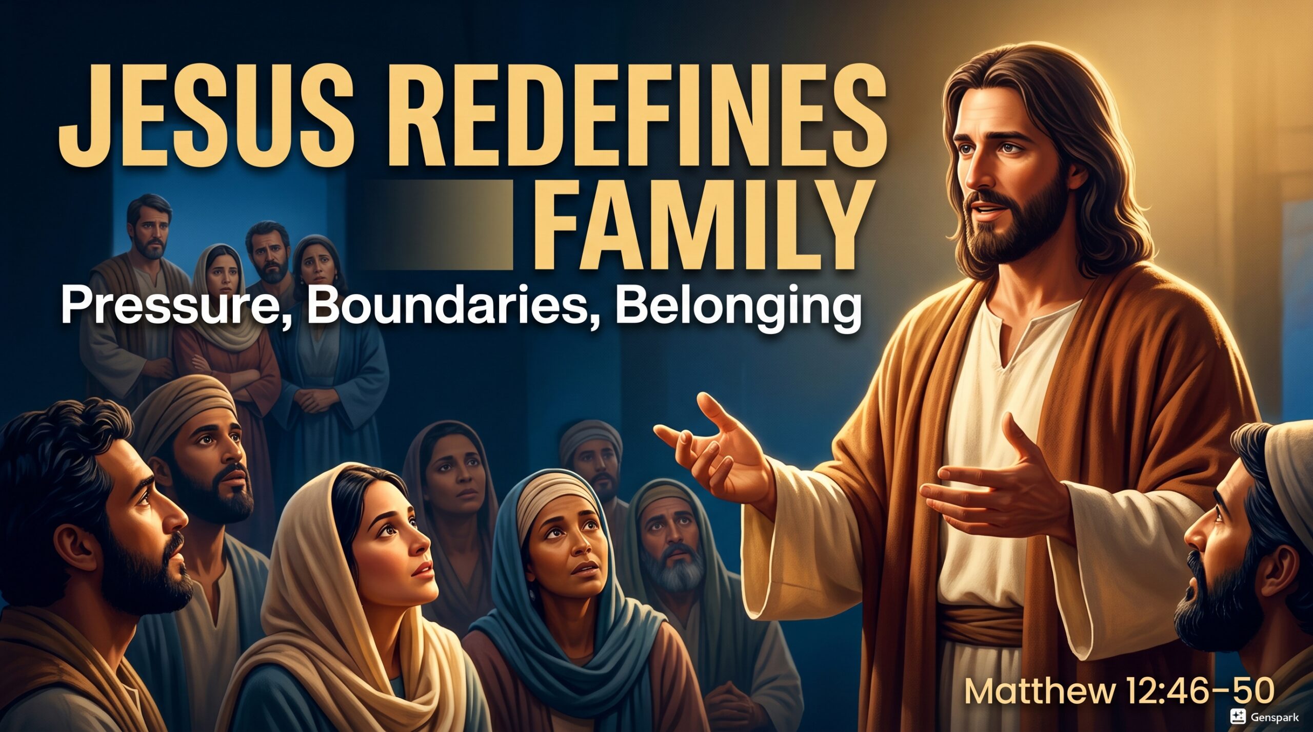 Jesus speaking to a crowd - He know