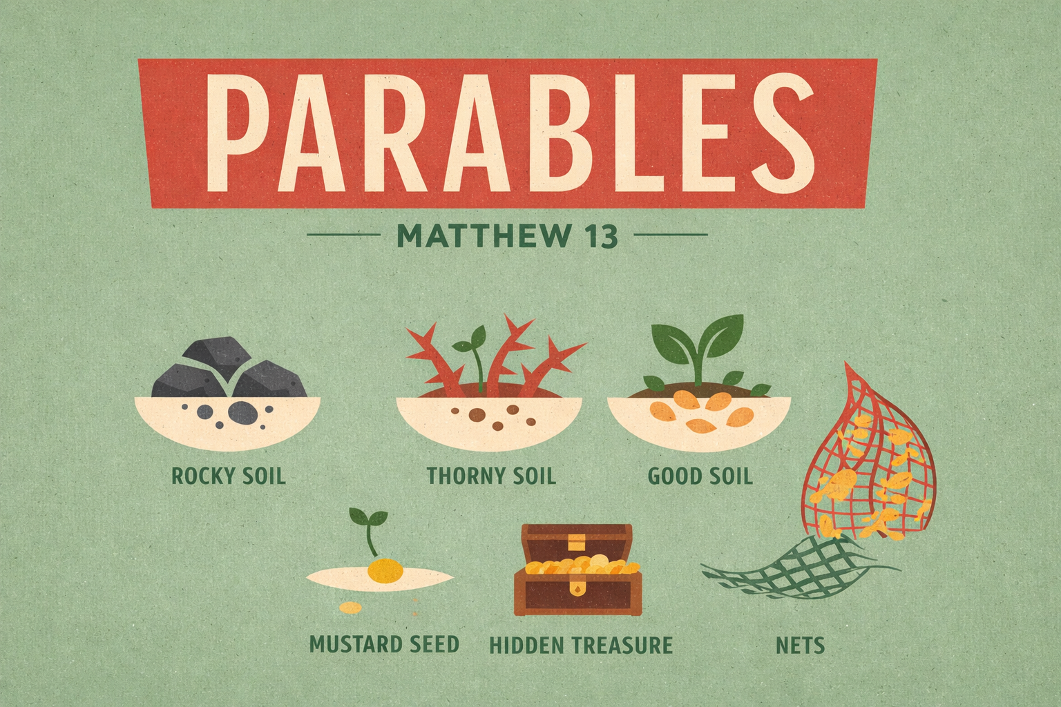 Jesus teaching through parables